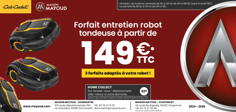 Forfait robot de tonte à Lyon MAISON MAYOUD recto